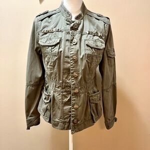 American Rag Green Military Style Jacket Size Medium